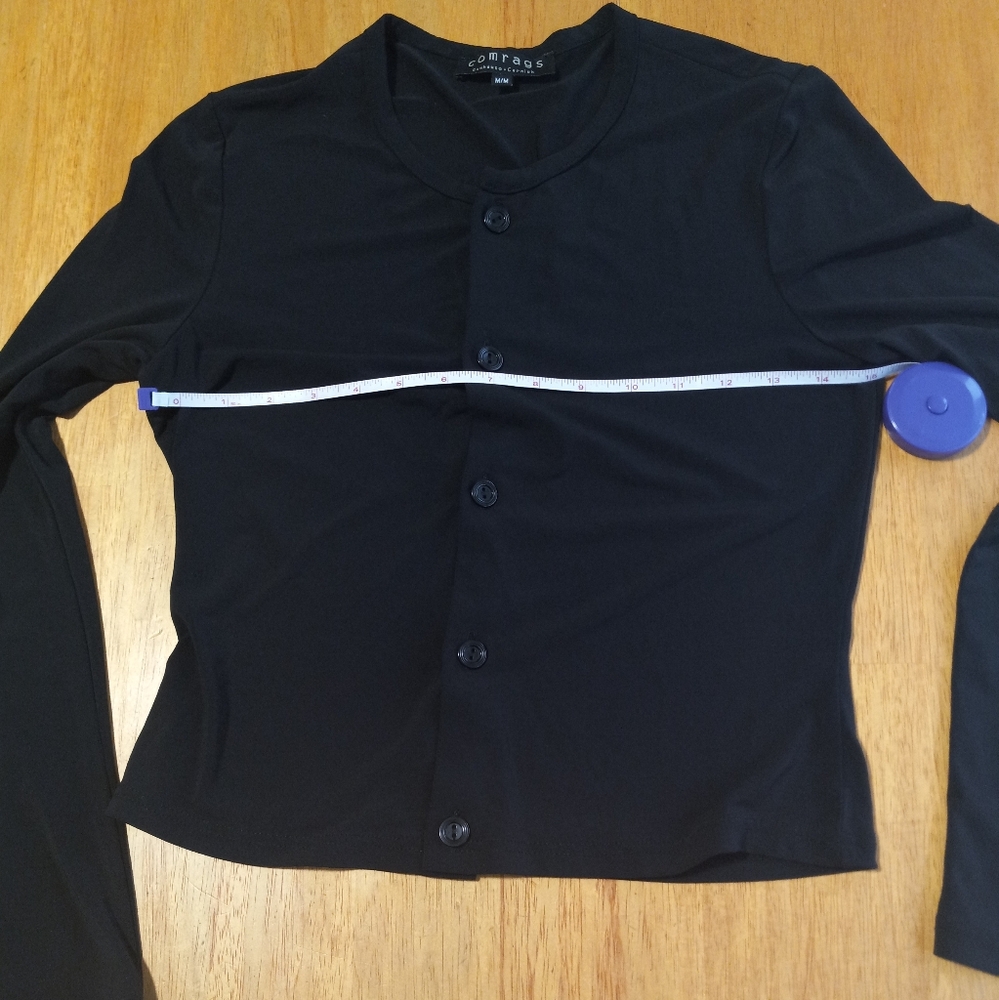Comrags Vintage Black Button-Up Cardigan Medium